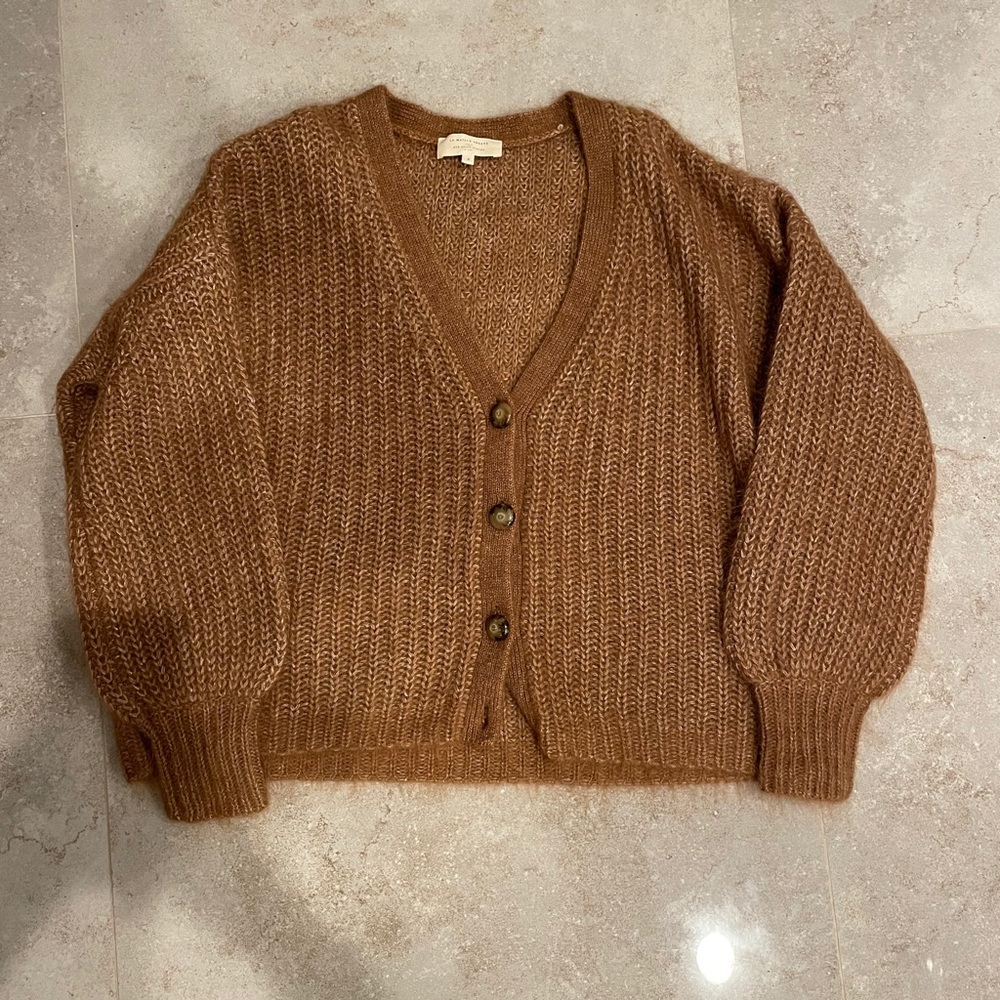*Brand new* Brown oversized button wool cardigan